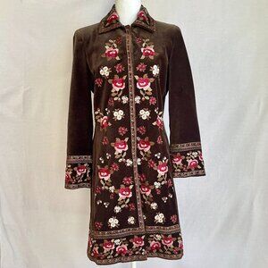 Nygard Velvety Floral Jacket (Small, Size 6)